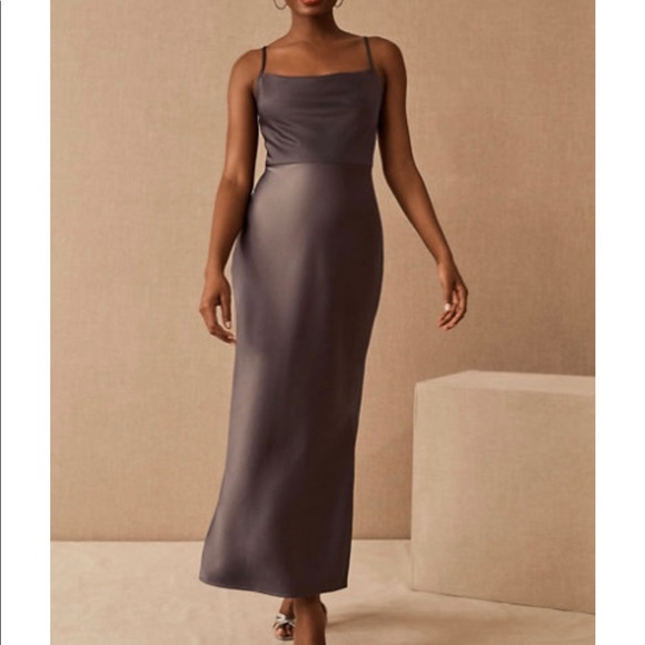 BHLDN Dresses & Skirts - BHLDN Cali Satin Charmeuse Midi Dress size 2